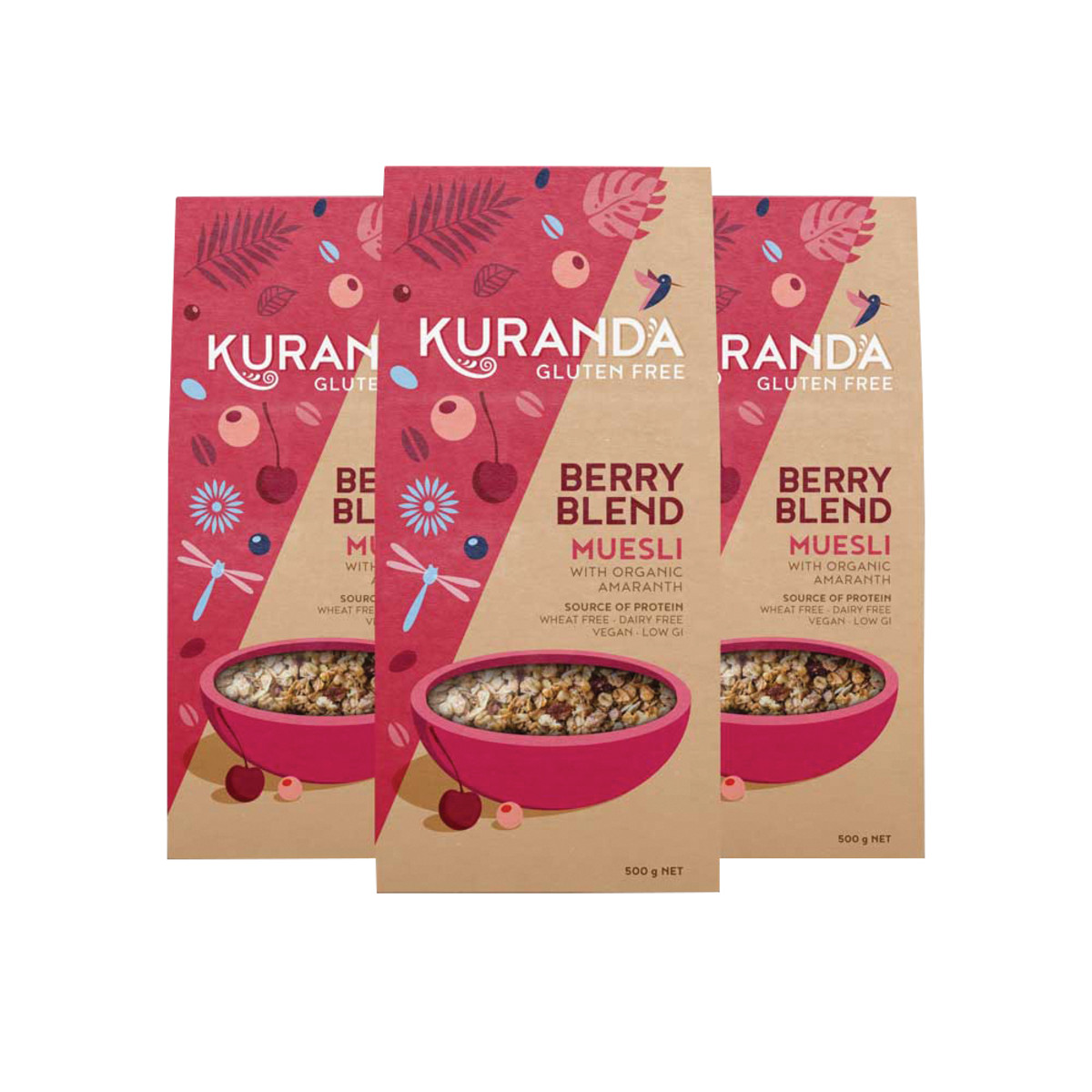 Kuranda Wholefoods Gluten Free Muesli Berry Blend 3kg